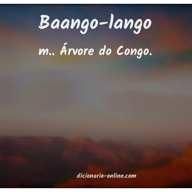 Significado de baango-lango