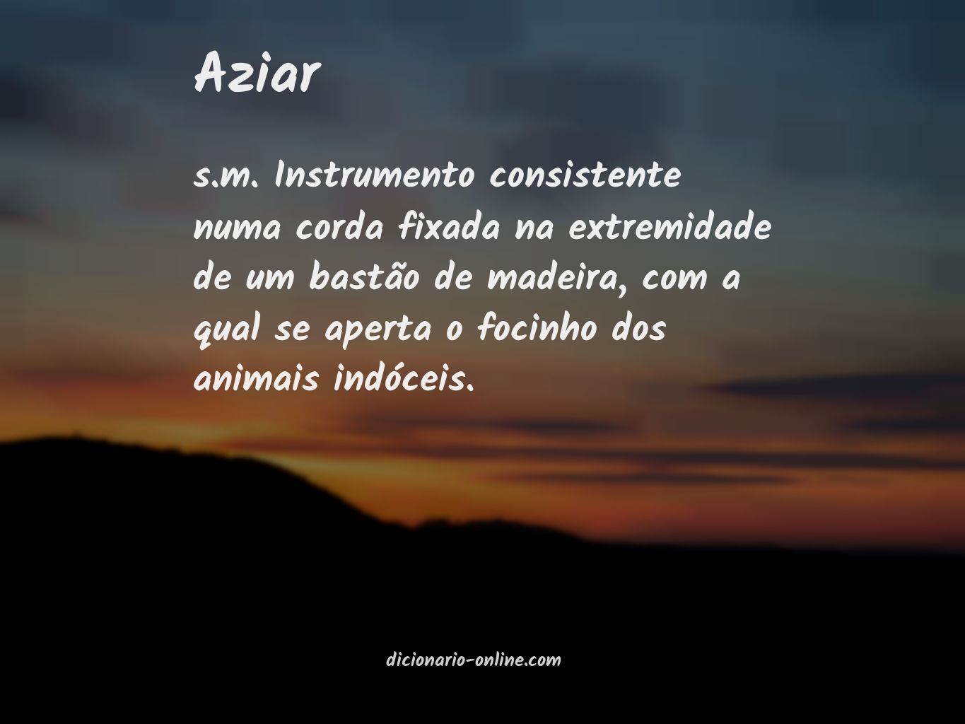 Significado de aziar