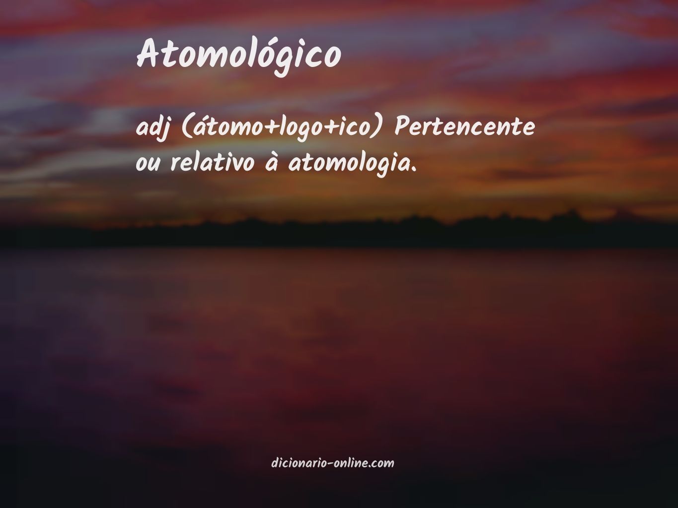 Significado de atomológico