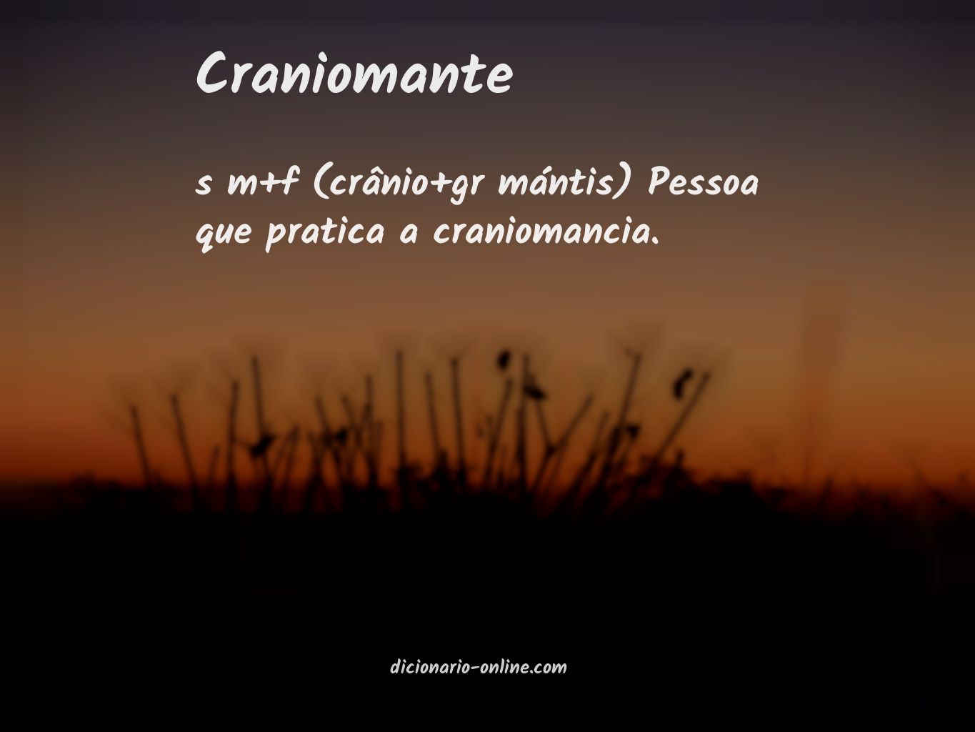 Significado de craniomante