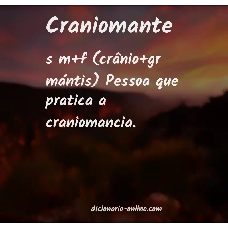 Significado de craniomante
