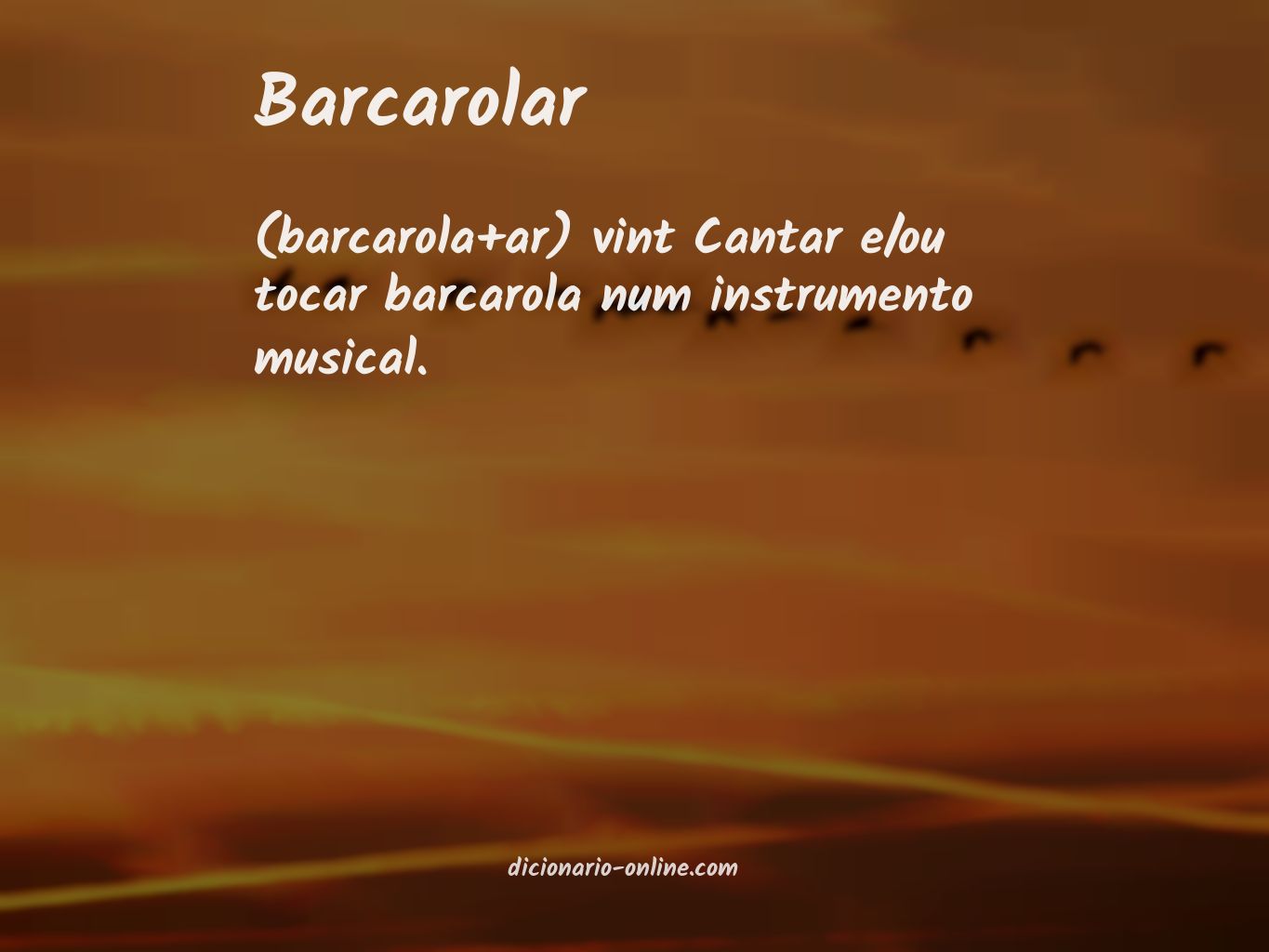 Significado de barcarolar