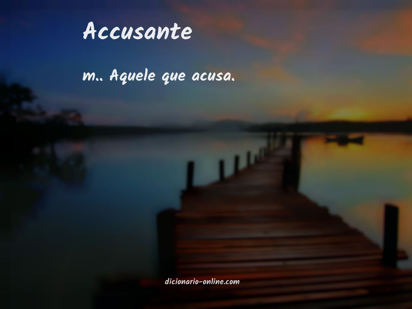 Significado de accusante