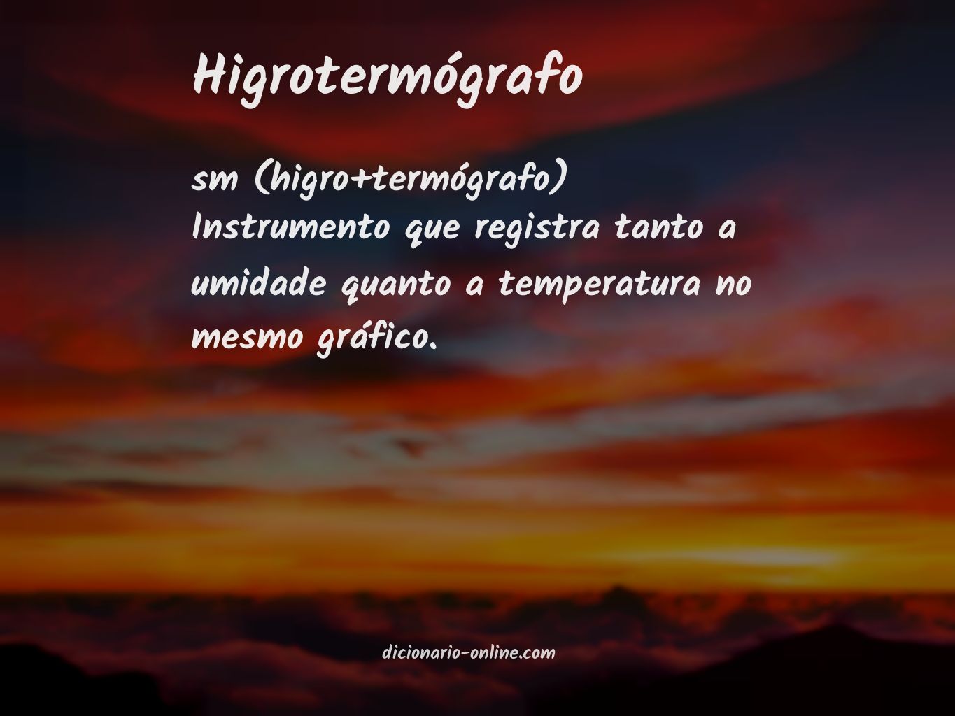 Significado de higrotermógrafo