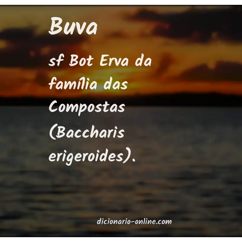 Significado de buva