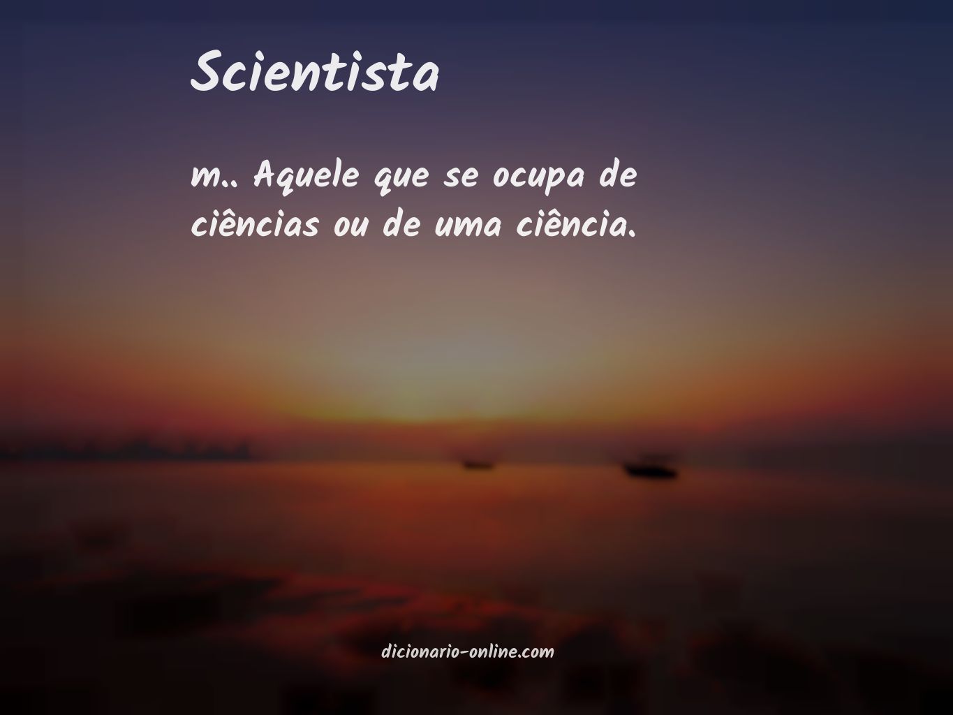 Significado de scientista