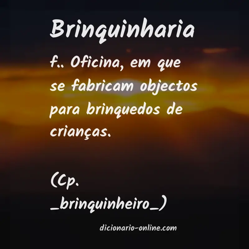 Significado de brinquinharia