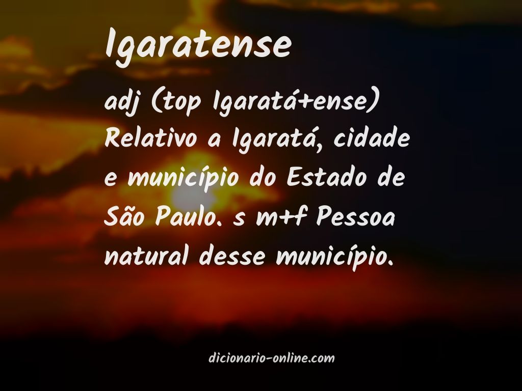 Significado de igaratense