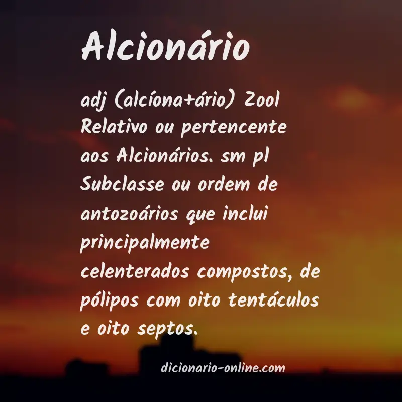 Significado de alcionário