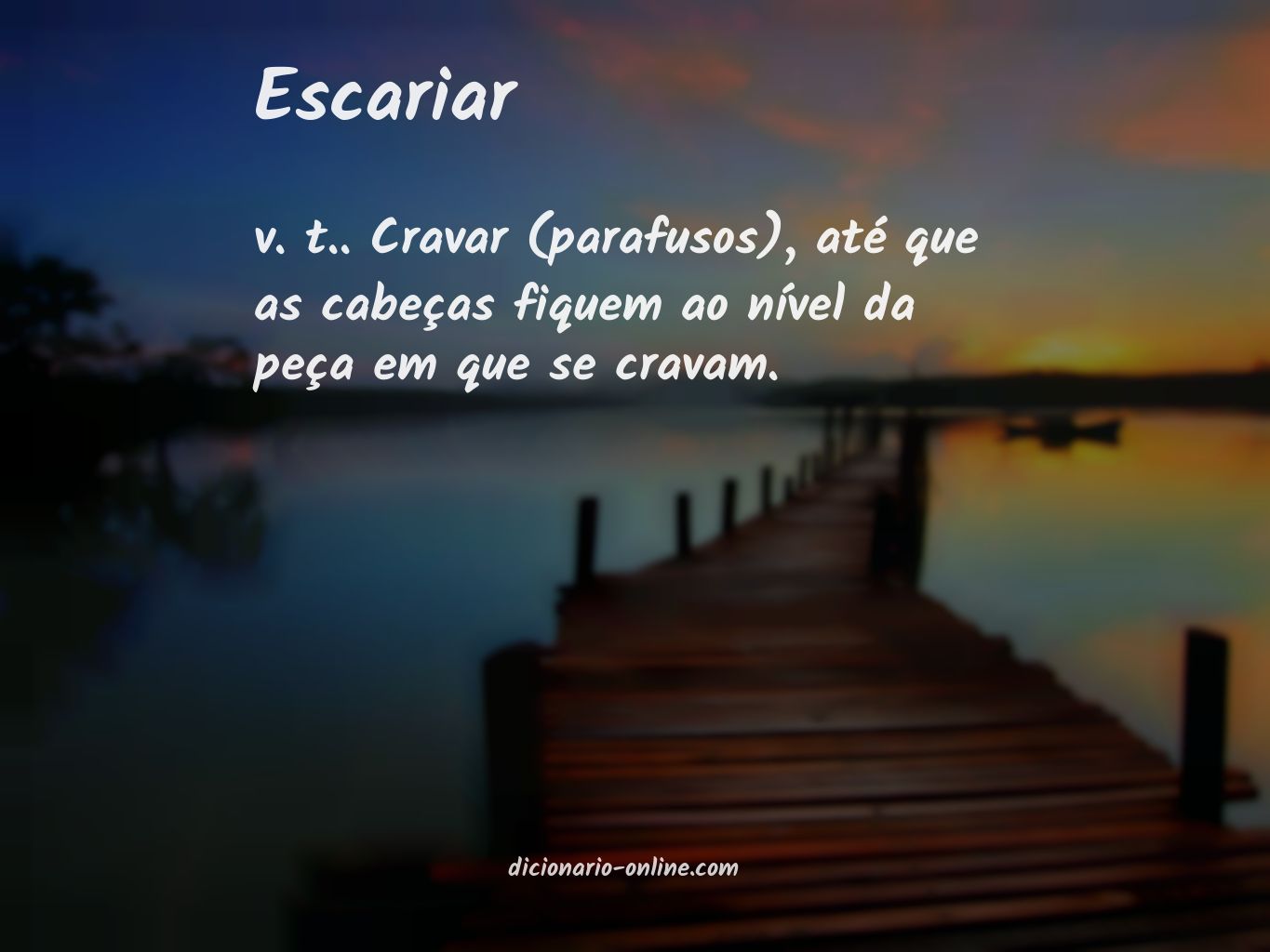 Significado de escariar