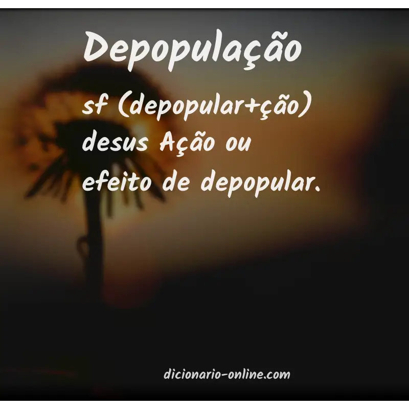 Significado de depopulação