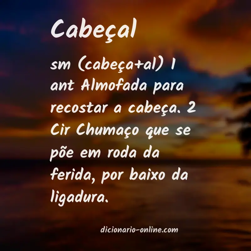 Significado de cabeçal