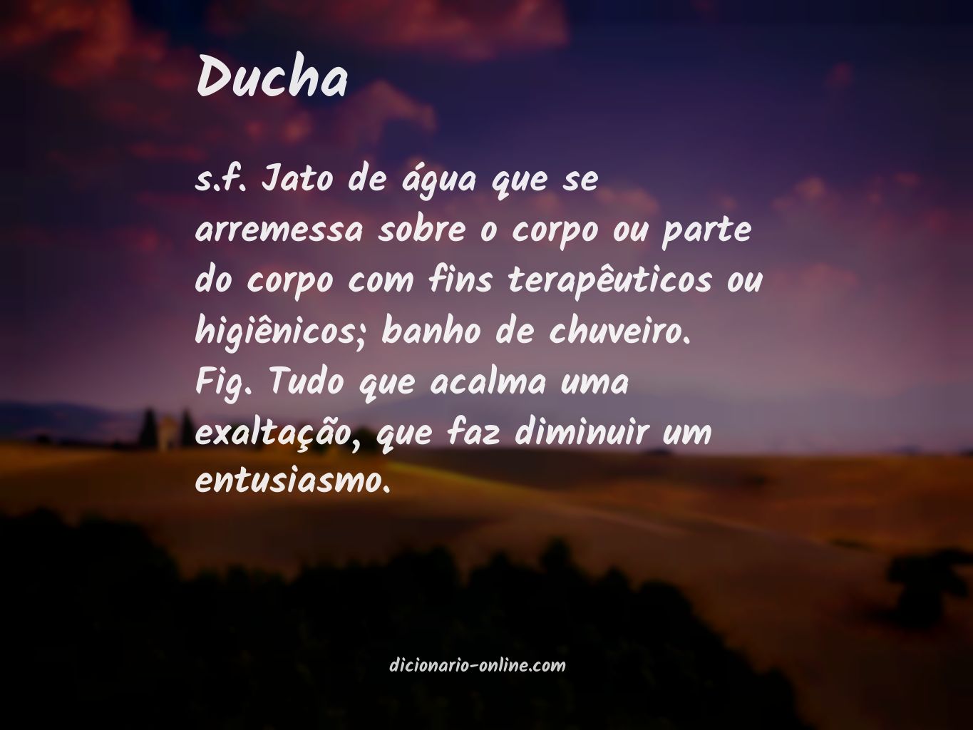 Significado de ducha