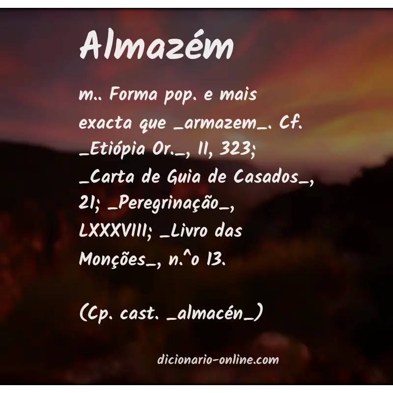 Significado de almazém