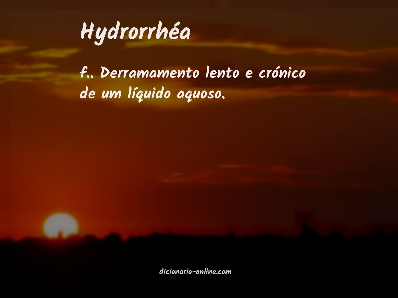 Significado de hydrorrhéa