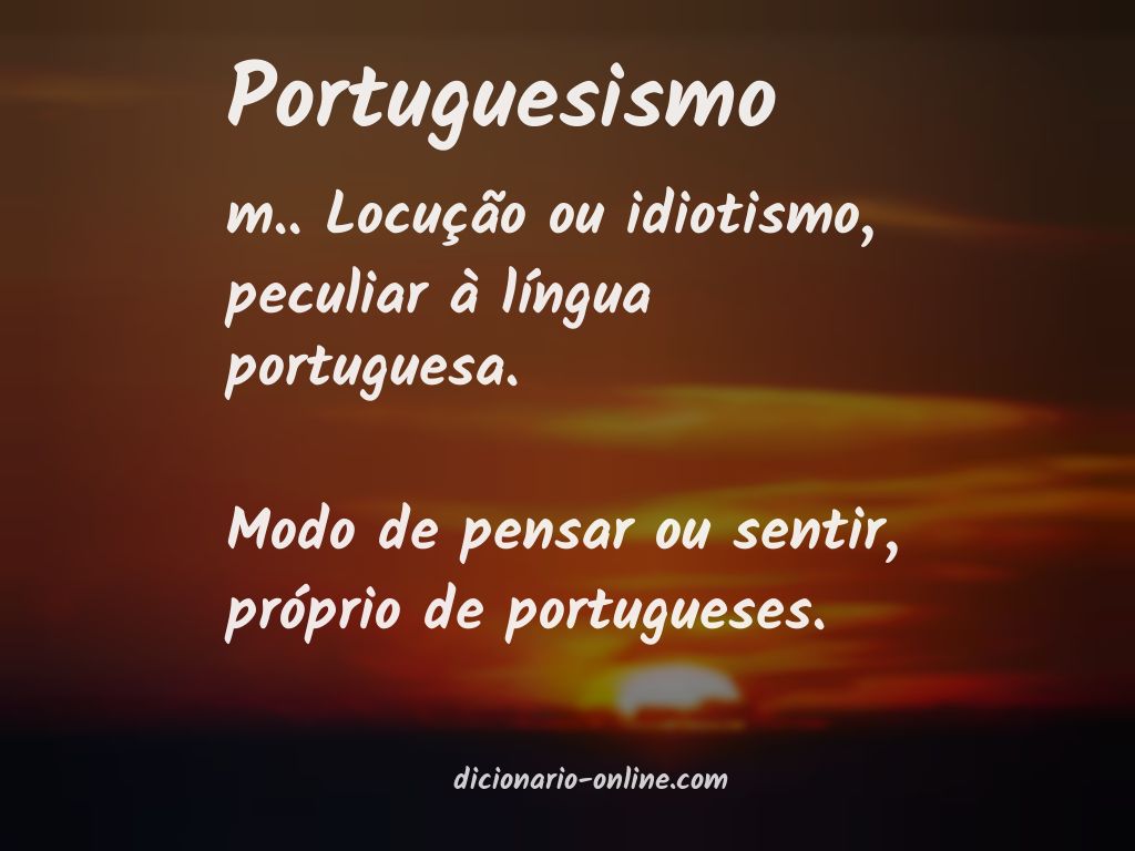Significado de portuguesismo