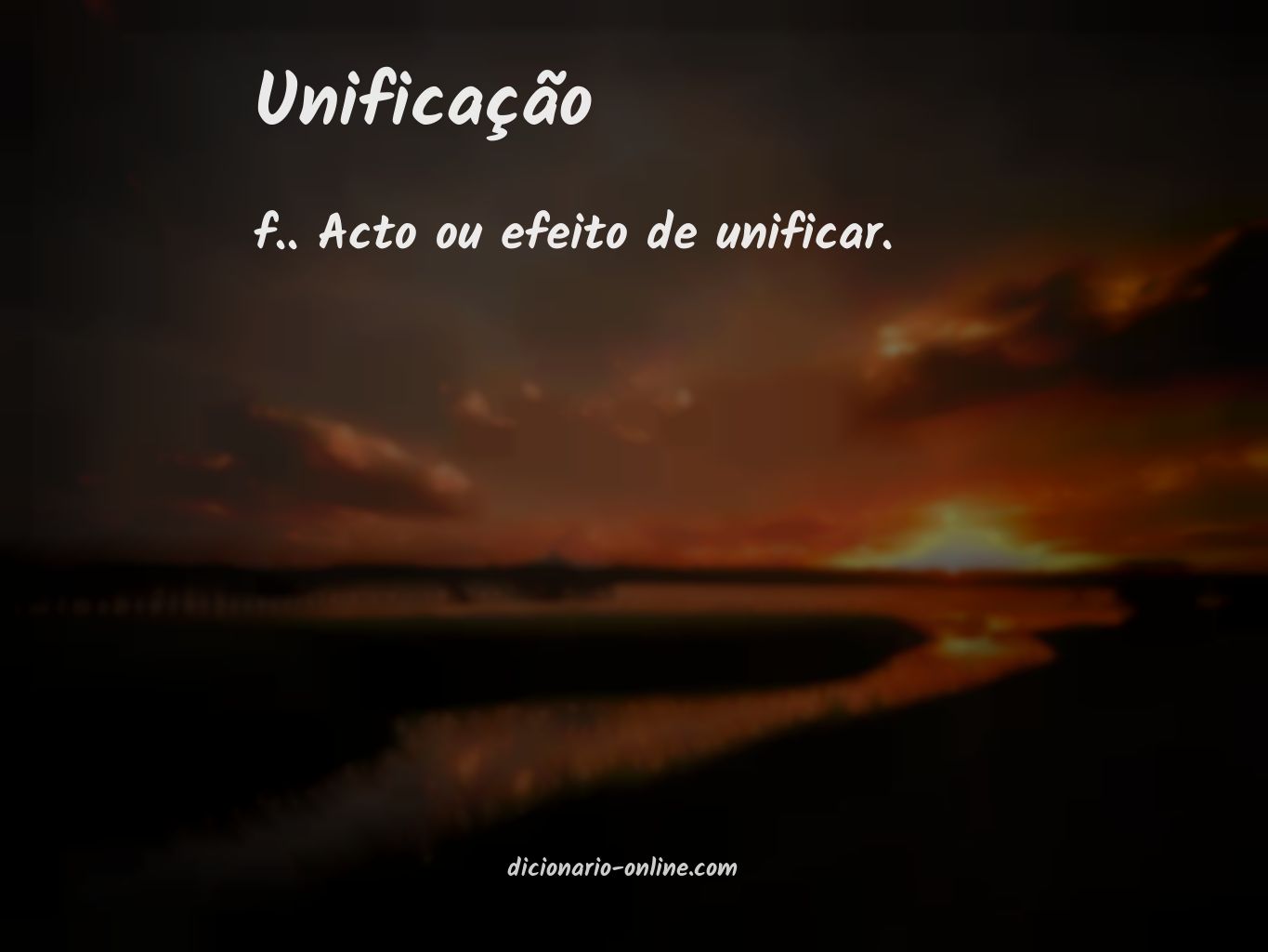 Significado de unificação