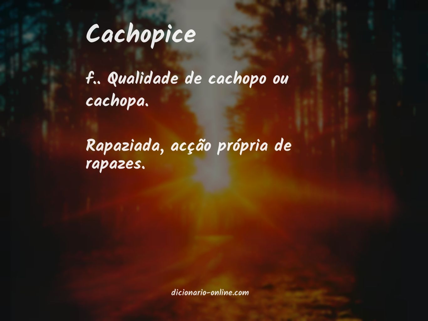 Significado de cachopice