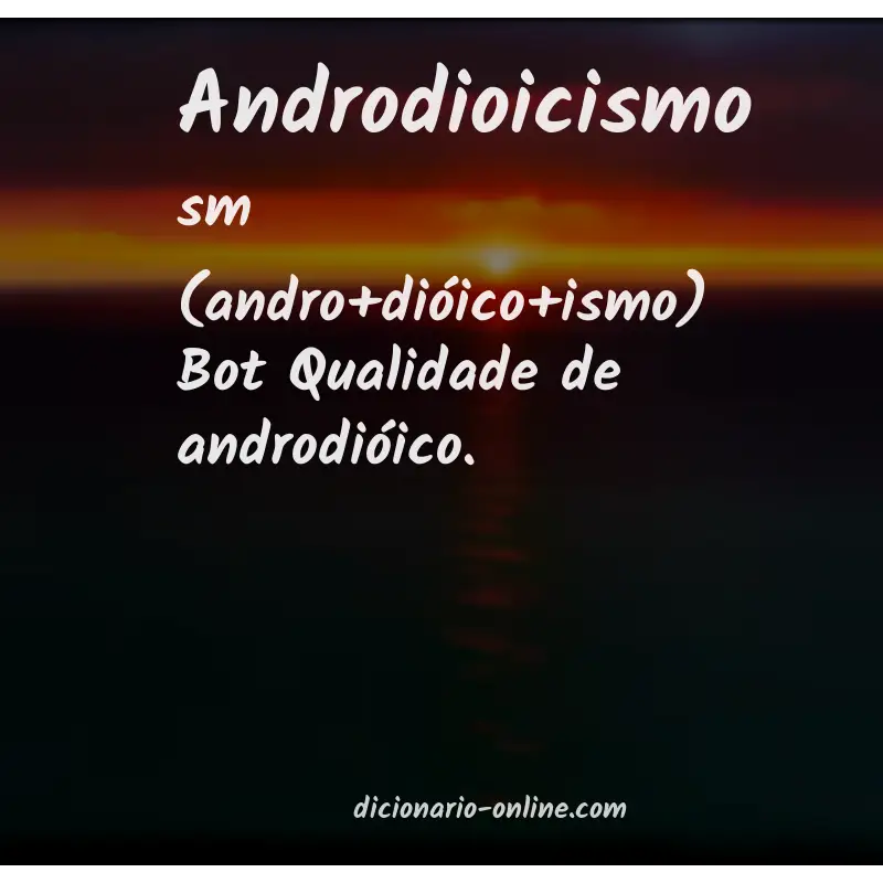 Significado de androdioicismo