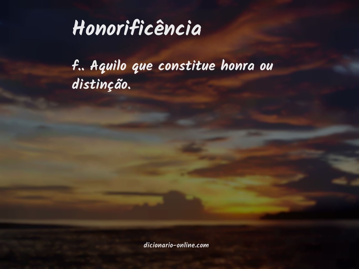 Significado de honorificência