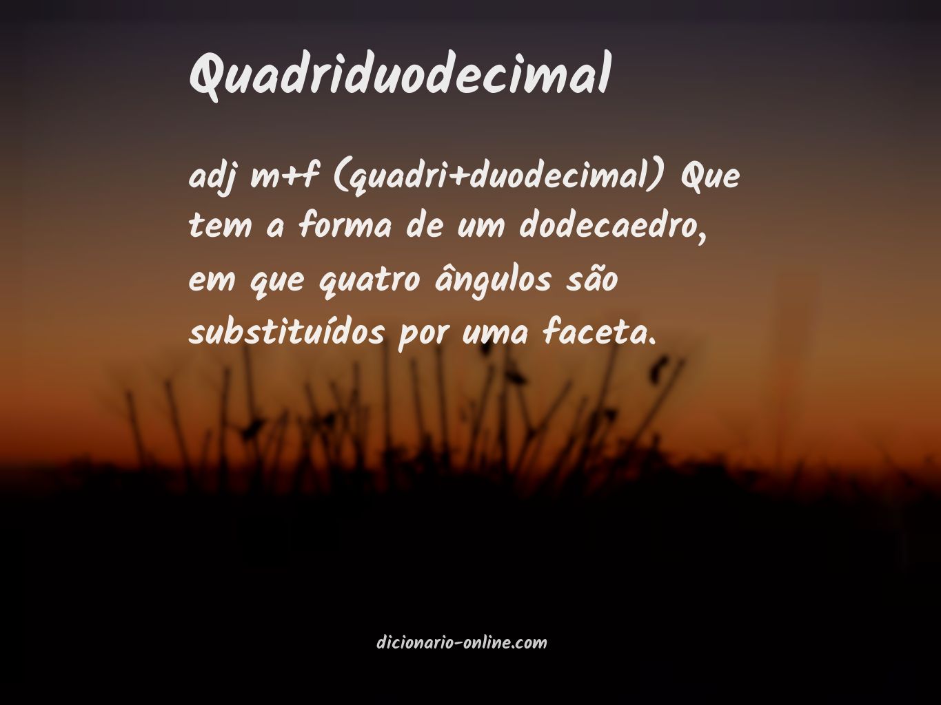 Significado de quadriduodecimal