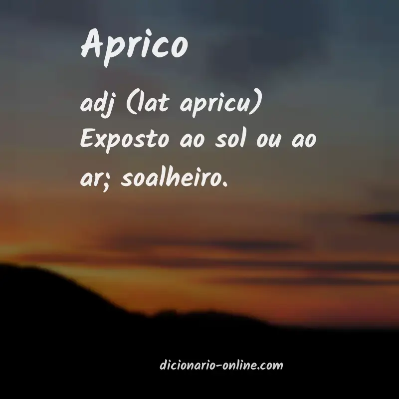 Significado de aprico