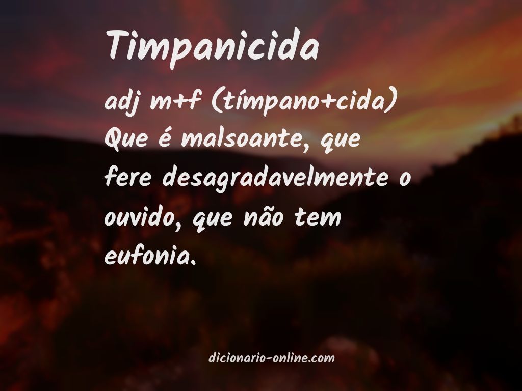 Significado de timpanicida