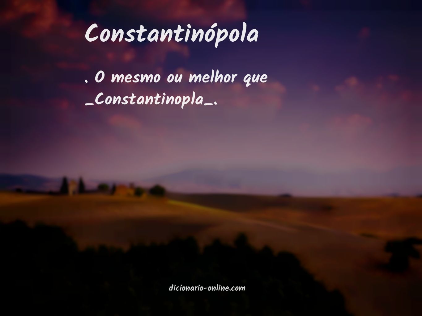 Significado de constantinópola