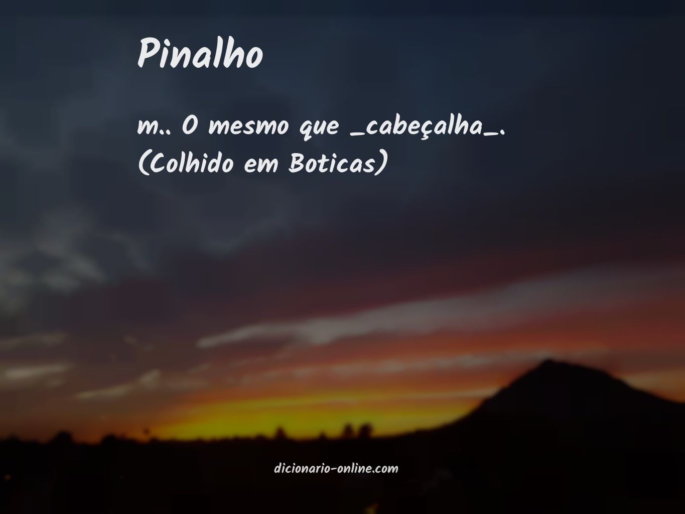 Significado de pinalho