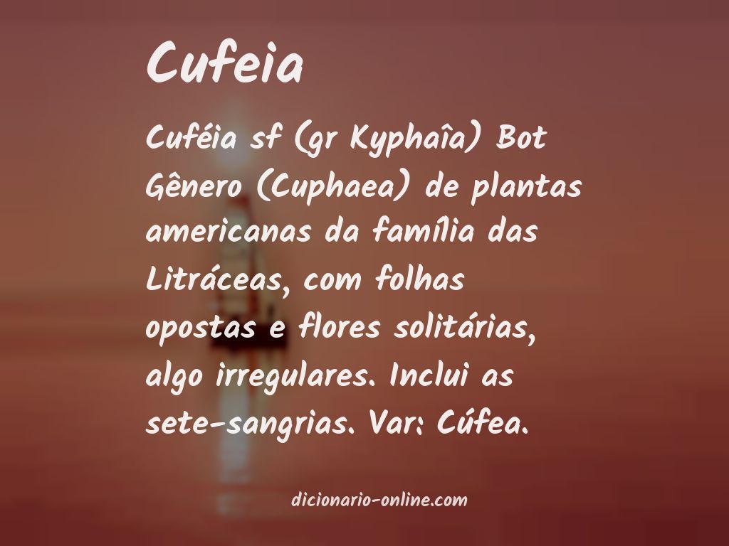 Significado de cufeia