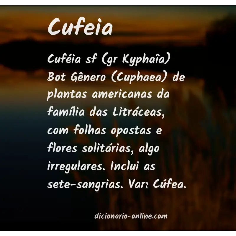 Significado de cufeia