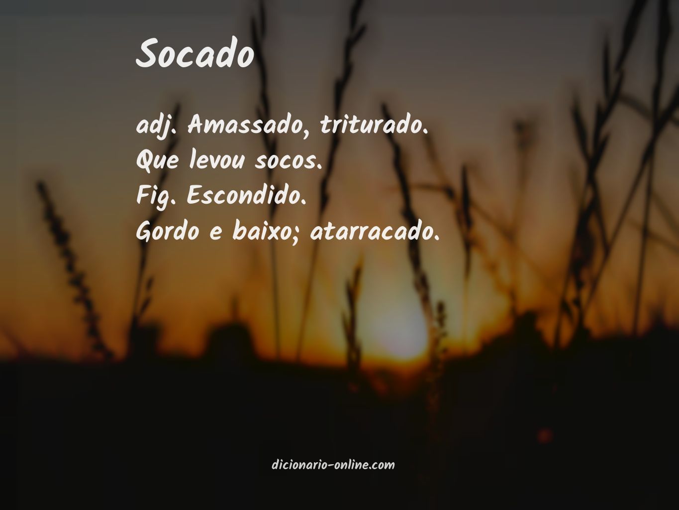 Significado de socado