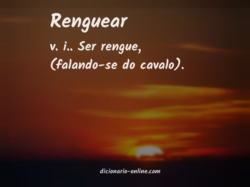 Significado de renguear