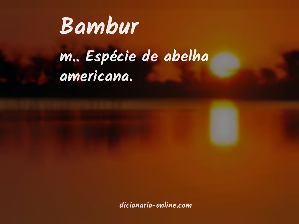 Significado de bambur