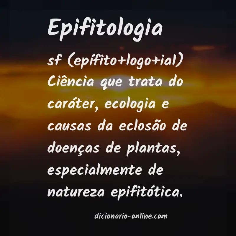 Significado de epifitologia