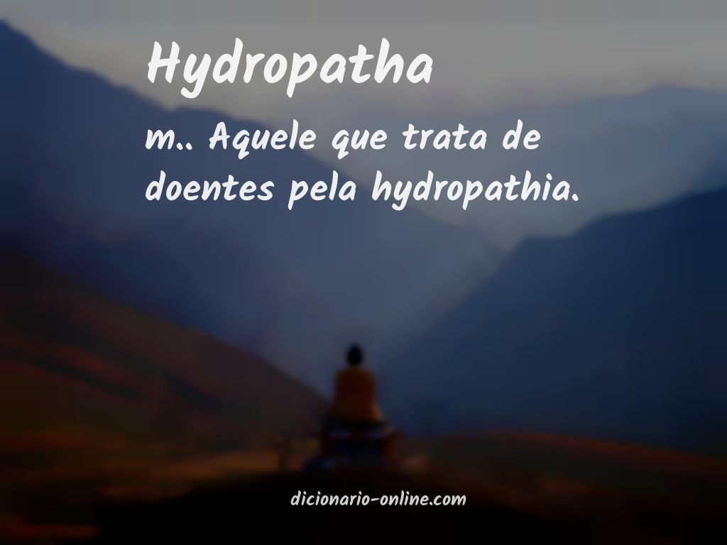 Significado de hydropatha
