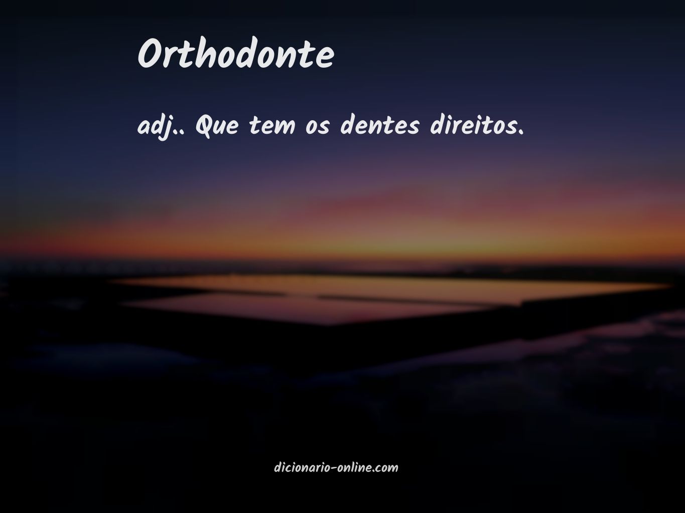 Significado de orthodonte
