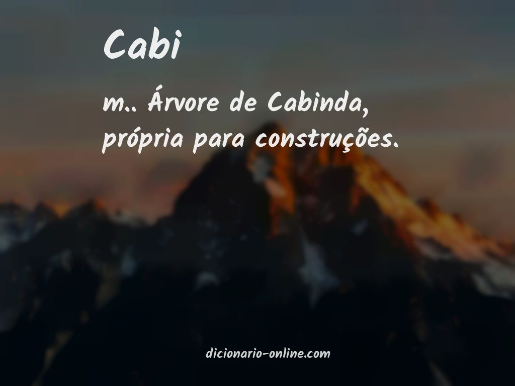 Significado de cabi