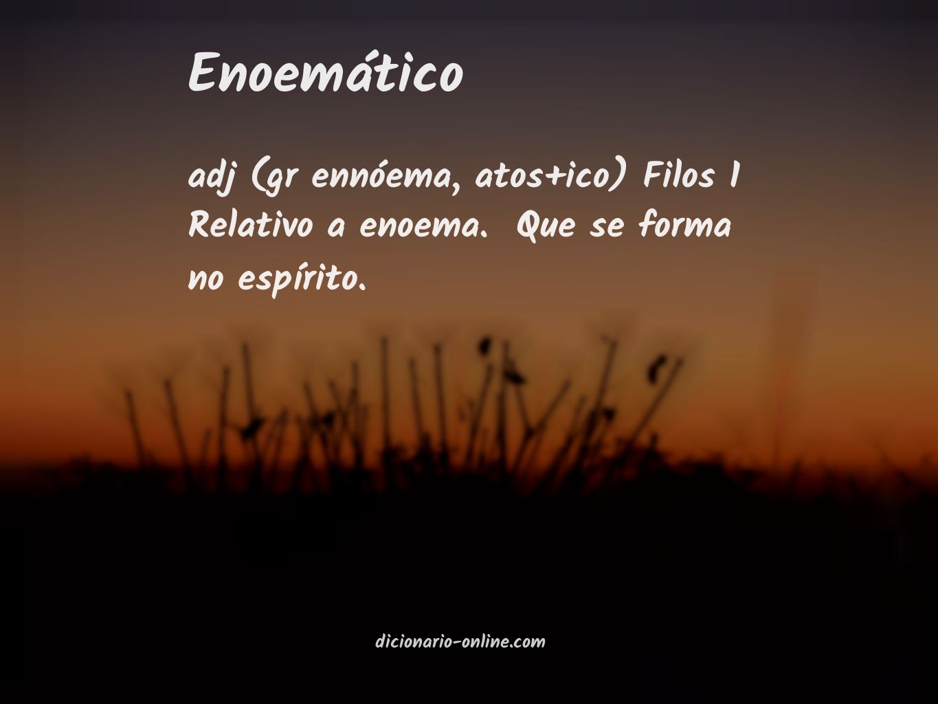 Significado de enoemático