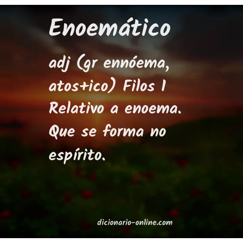 Significado de enoemático