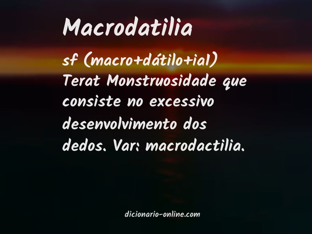 Significado de macrodatilia