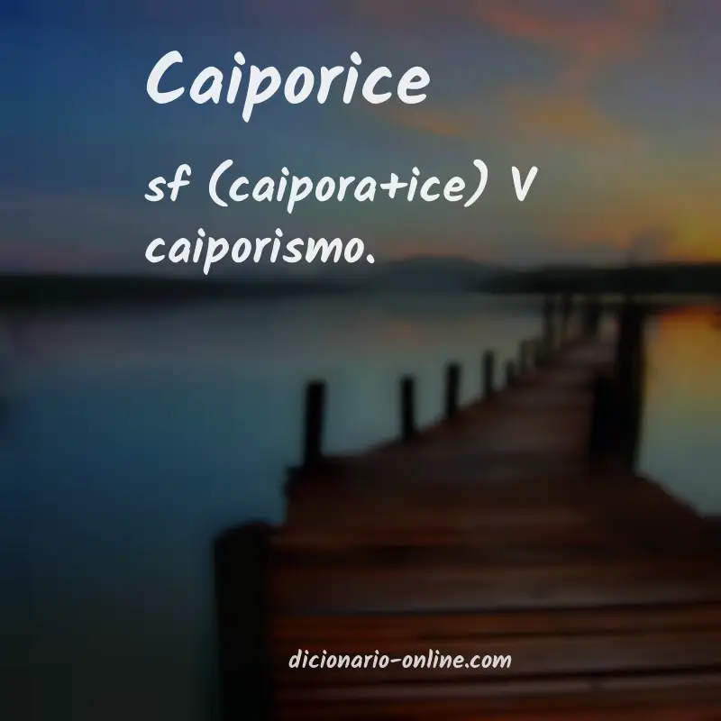 Significado de caiporice