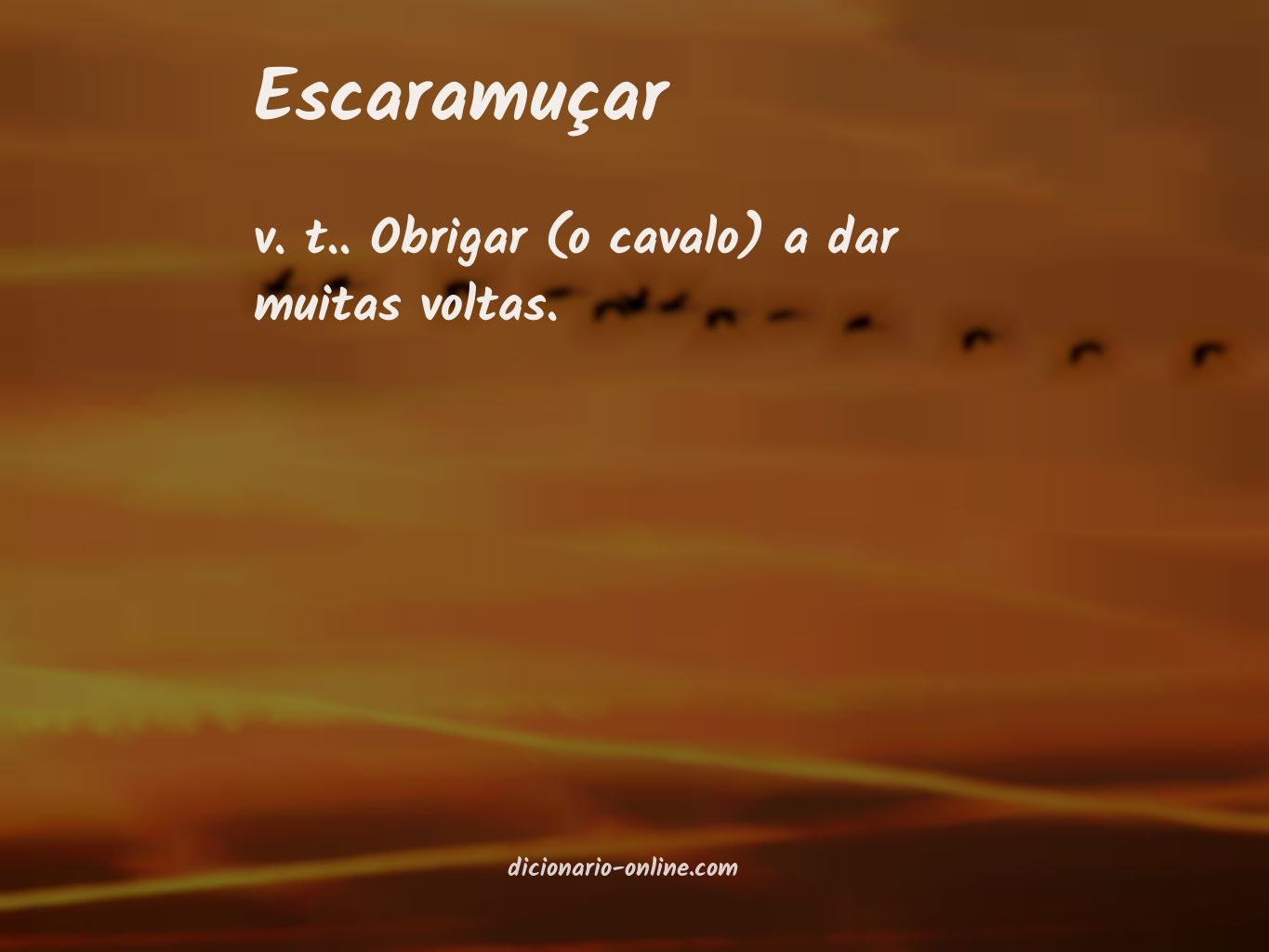 Significado de escaramuçar