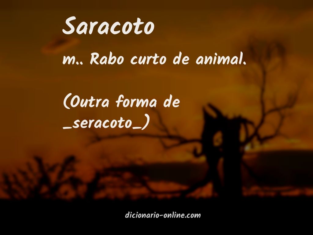 Significado de saracoto