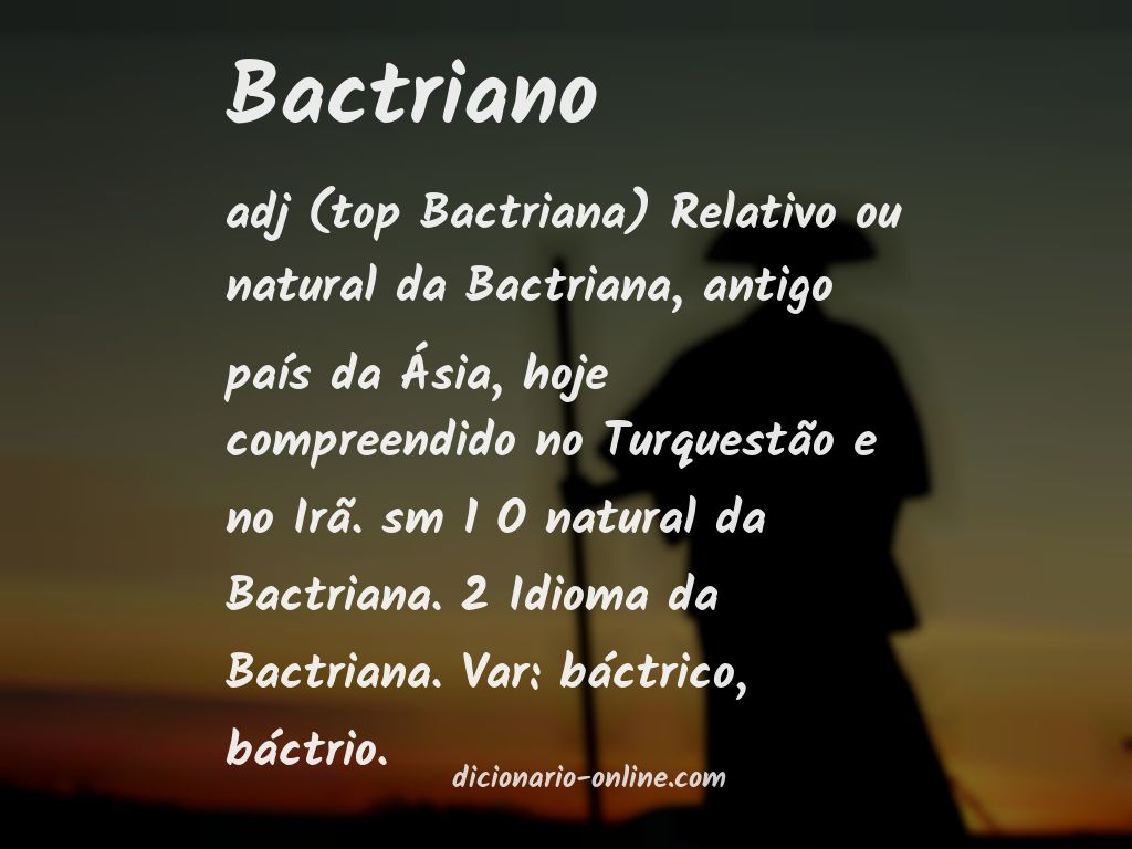 Significado de bactriano