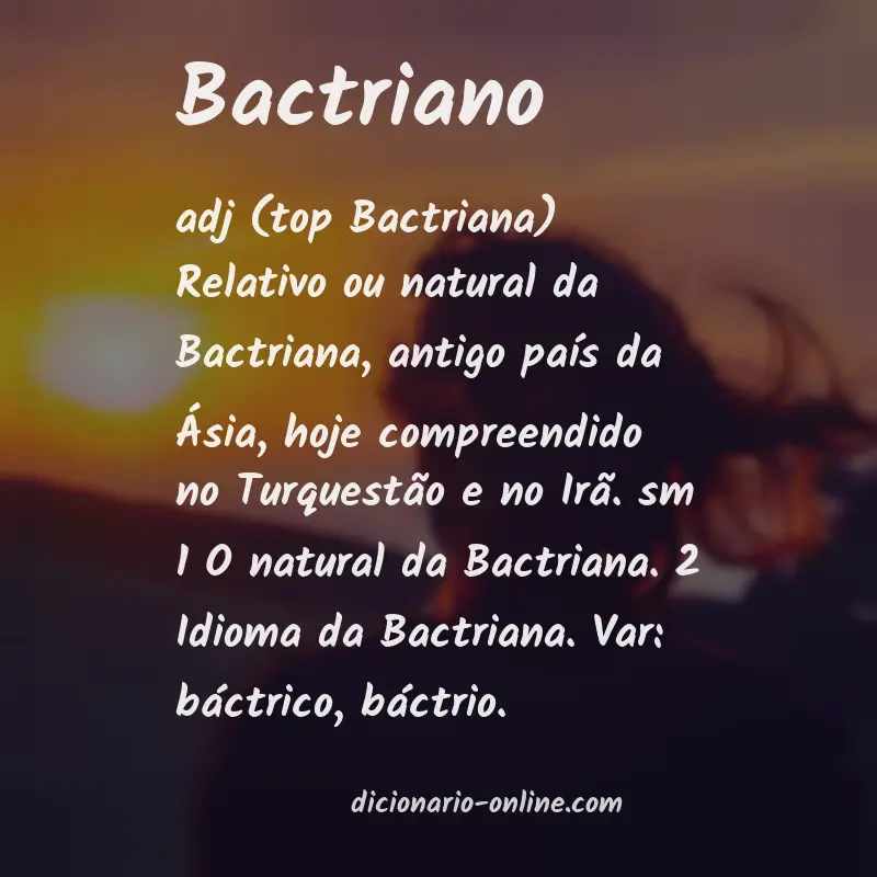 Significado de bactriano