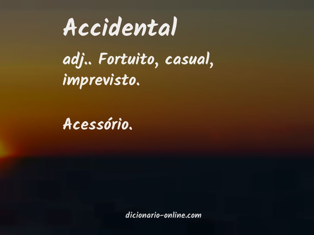 Significado de accidental