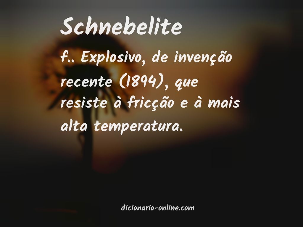 Significado de schnebelite