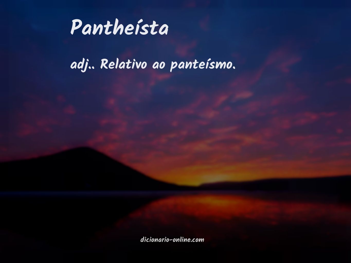 Significado de pantheísta