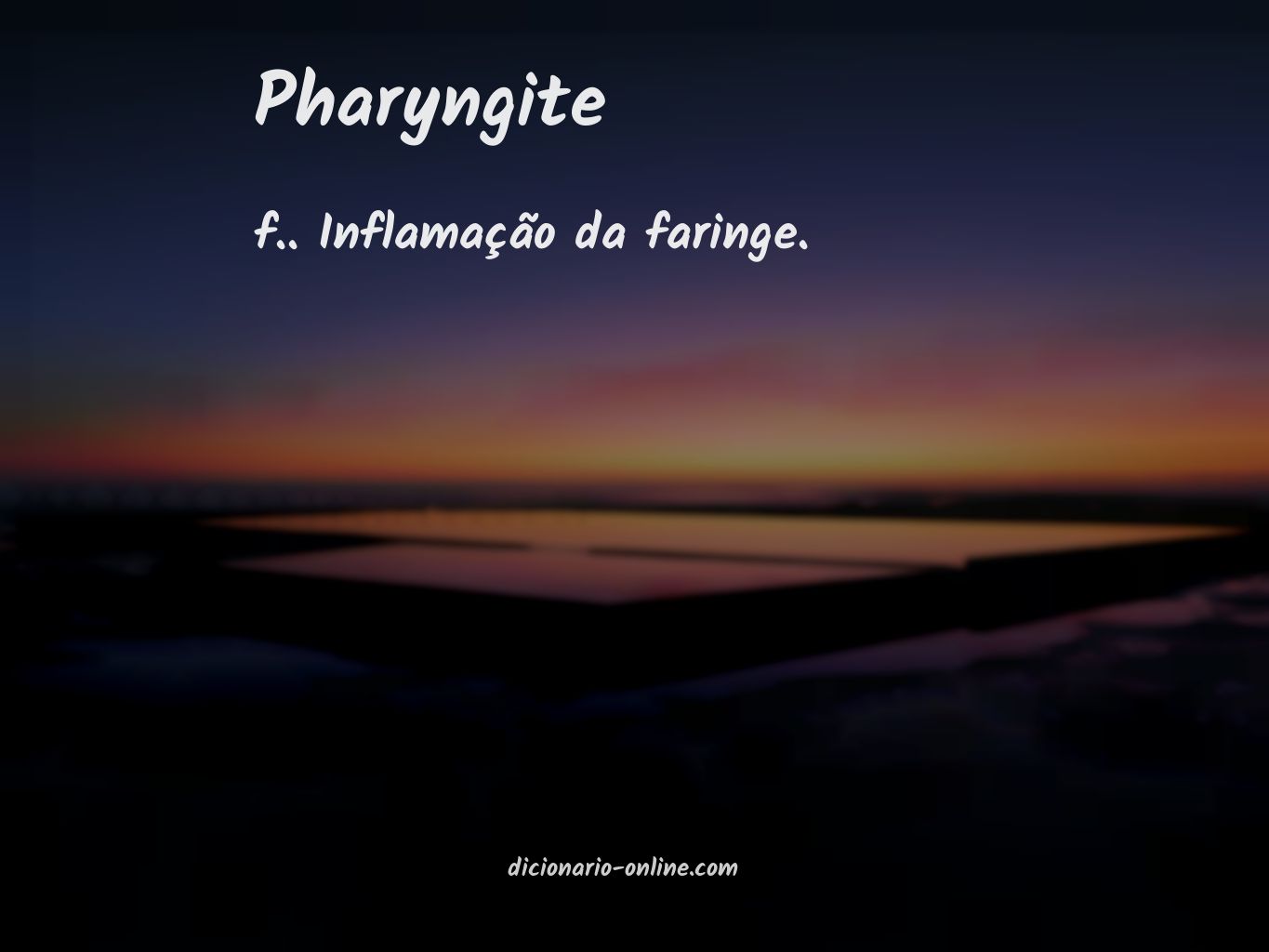Significado de pharyngite